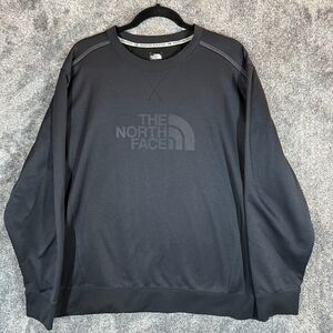 The North Face Sweatshirt Mens XL Black Crewneck Fleece Solid Plain Outdoors